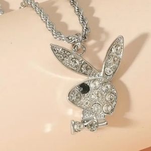 Crystal Playboy Bunny Necklace